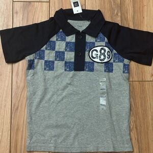 NWT. BABY GAP Navy and Gray Polo Shirt